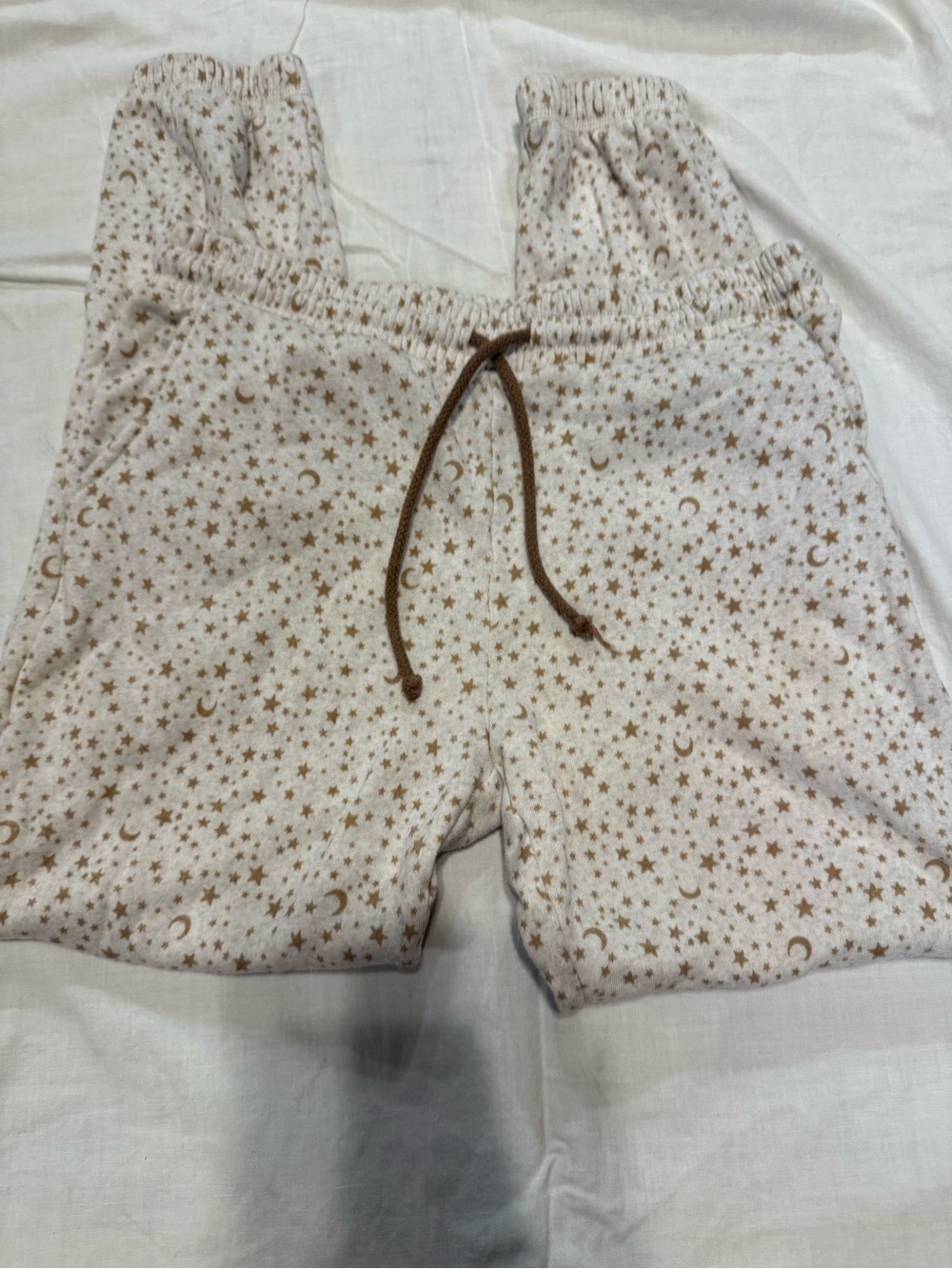 women’s  Beige Star & Moon Print Lounge pants